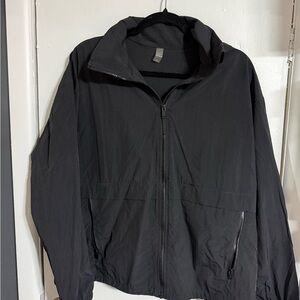 Black packable windbreaker Jacket